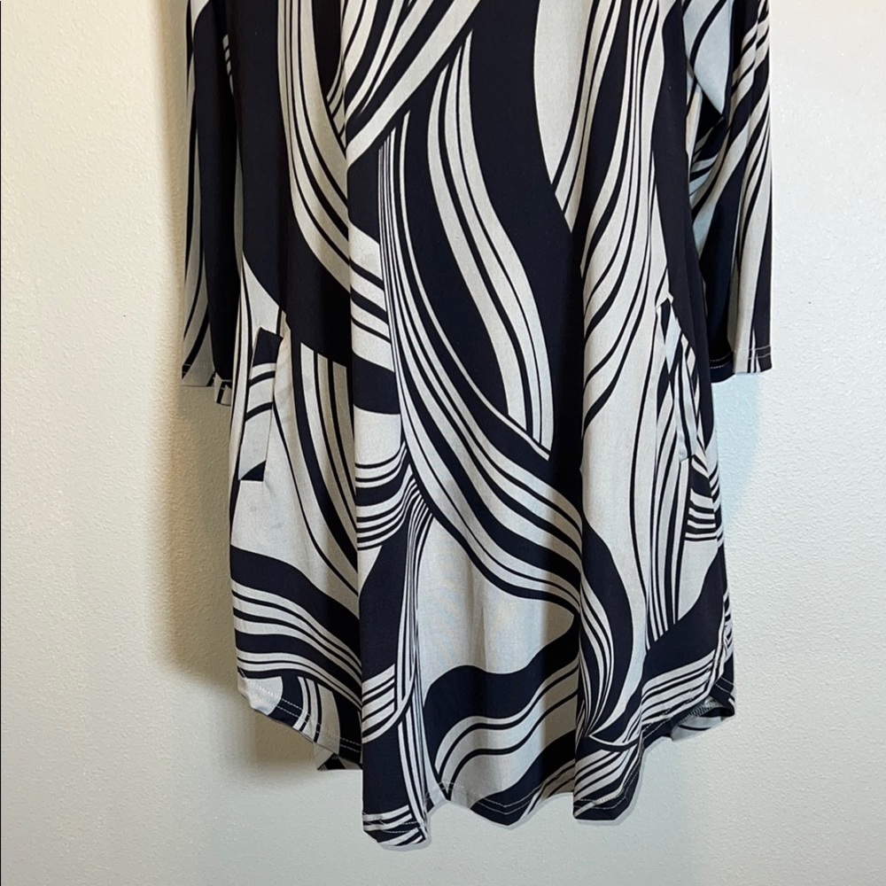 R & B Collection Women’s Stylish Brown and Beige Swirl Tunic/Dress SZ XL - Picture 7 of 12